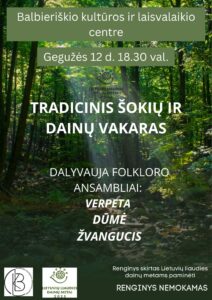Šokių ir dainų vakaras Balbieriškyje!