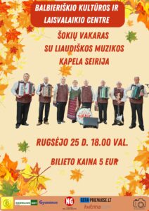 Šokių vakaras su kapela SEIRIJA