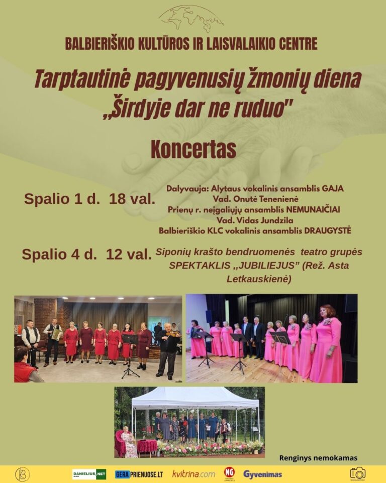 Tarptautinė pagyvenusių žmonių diena BALBIERIŠKYJE