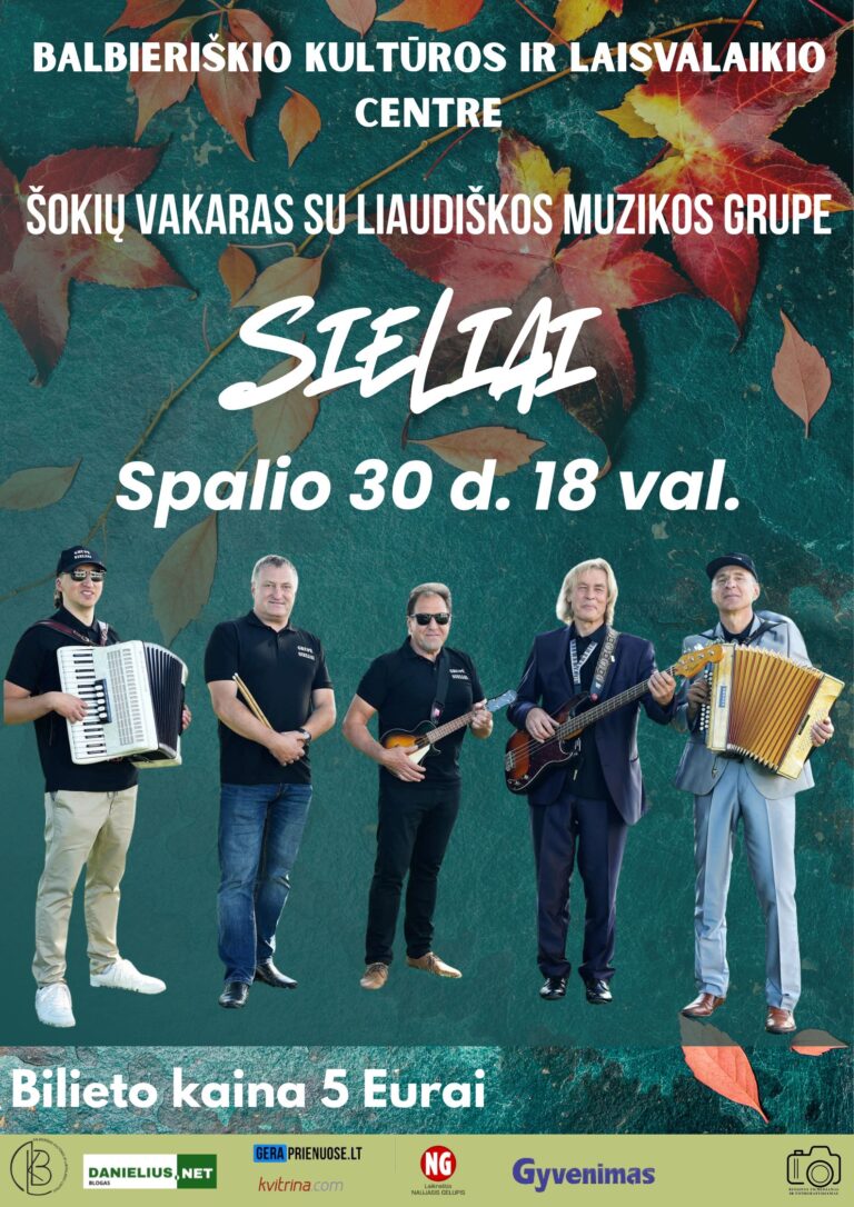 Šokių vakaras Balbieriškyje su liaudiškos muzikos grupe SIELIAI!